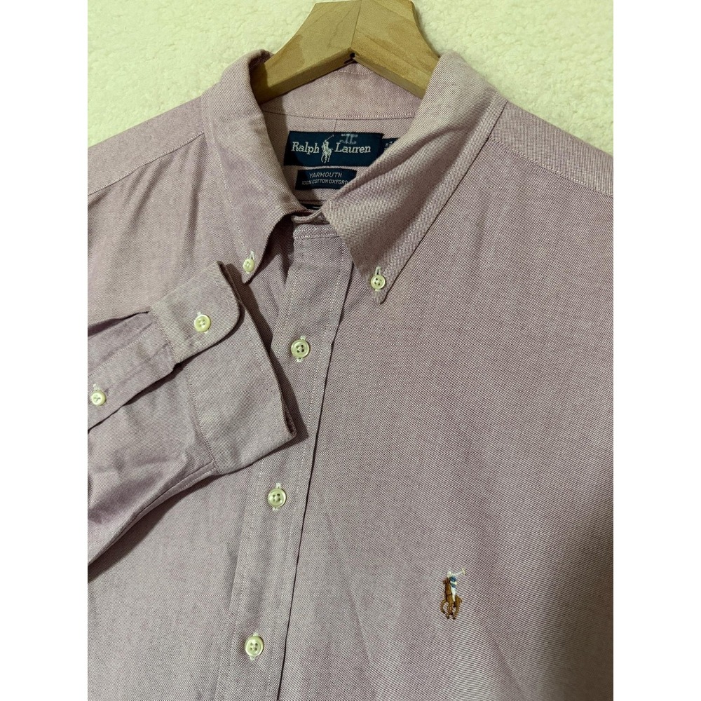 Ralph Lauren Shirt Mens XL Pink Yarmouth Oxford Button Down Long Sleeve Casual